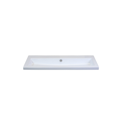 H&R Badmeubelen Djazz Wastafel - 101x45.5x4cm - 0 kraangaten - keramiek wit