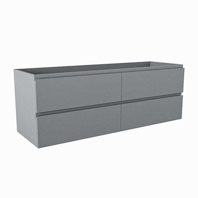 Mondiaz HAY wastafelonderkast - 140x45x50cm - 4 lades - uitsparing rechts - softclose - Plata