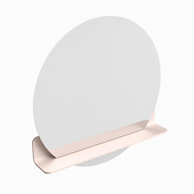 Miroir de salle de bain Mondiaz SPOT - rond 70cm - plan de miroir - couleur Rosee