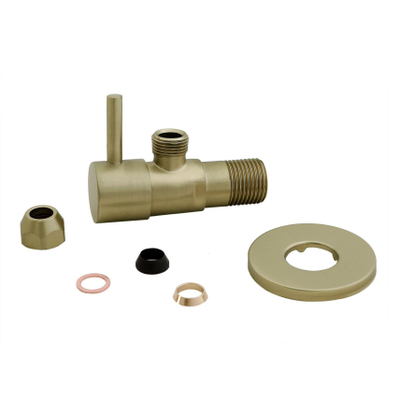 Xellanz Minimal robinet d'arrêt d'angle 1/2" x 3/8" ou à olive 10 mm laiton brossé PVD