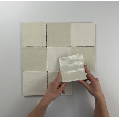 By Goof Moos Ivory brillant fait main 13x13