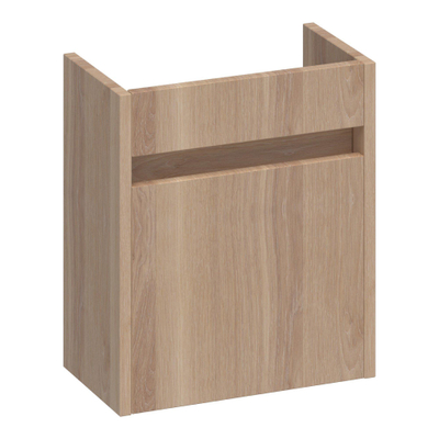 BRAUER Adore meuble de lavabo - 40x45x22cm - avec 1 porte sans poignée ouvrant vers la droite lamelles chêne naturel