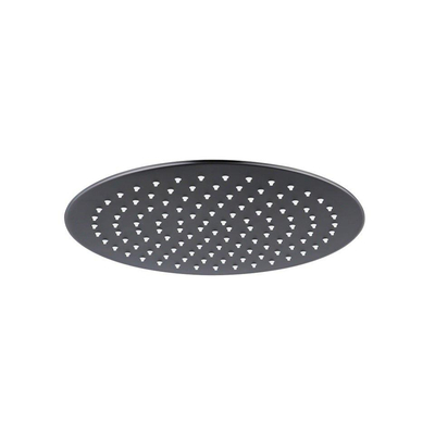 FugaFlow Eccelente Acces Ensemble de douche de tête encastré - rond - thermostatique - bras de plafond - pomme de tête 25cm - douchette à main sur barre - flexible de douche lisse - Gunmetal PVD brossé