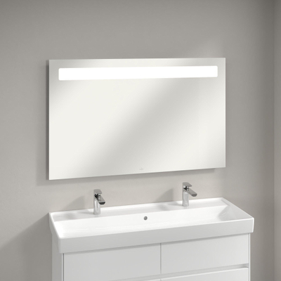 Villeroy & Boch More To See spiegel met geïntegreerde LED verlichting horizontaal 3 voudig dimbaar 120x75x4.7cm