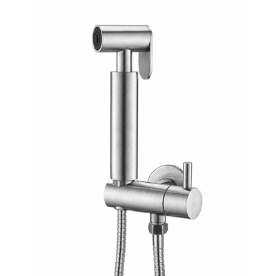 Wiesbaden 304 ensemble bidet avec douchette à main et flexible de douche en inox brossé 304