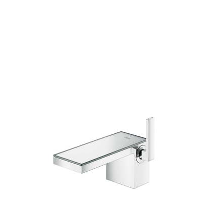 Hansgrohe AXOR MyEdition Robinet de lavabo 70 1 trou avec verre noir, bonde push open et sallie 15.1cm chrome