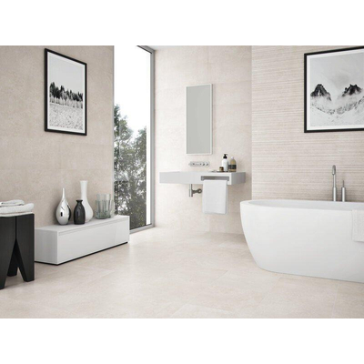 ÉCHANTILLON Terravito Urbano carreau mural et de sol - 30x60cm - 9mm - Rectangulaire - Effet béton - Crème mat