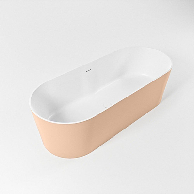 MONDIAZ NOBLE Baignoire autoportante - 180x75cm - couleur Rosee / Talc