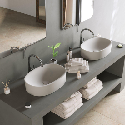 Ideavit Solidcliff-50 vasque à poser 50x35x12,5cm solid surface blanc mat