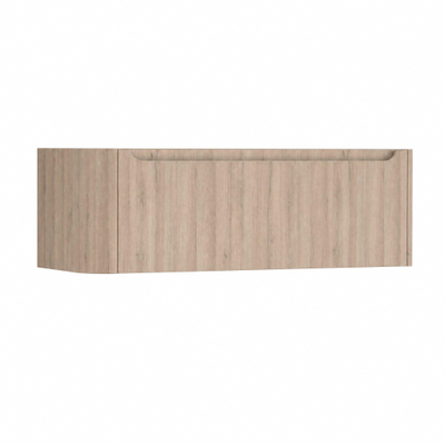 H&R Badmeubelen Juice Meuble sous lavabo - 120x45x40cm - angle gauche arrondi - 1 tiroir - poignée intégrée - chêne Rockford