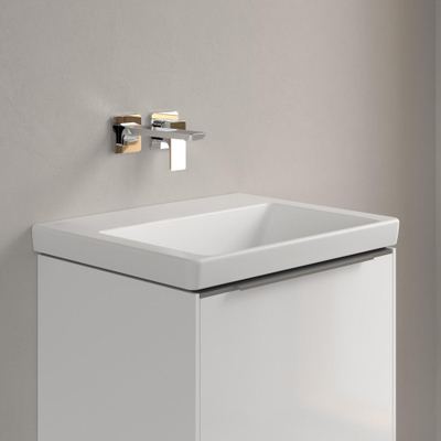 Villeroy & boch subway 3.0 lavabo 55x44x16.5cm rectangle sans trou de trop-plein pierre blanche mate céramique+