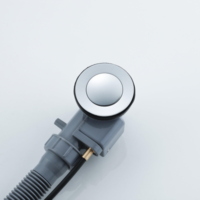 FugaFlow Eccelente Acces Ensemble de vidage de baignoire - commande rotative - allongé - chrome