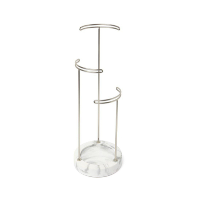 Umbra Tesora sieradenhouder 15x42x15cm staal wit/Metallic nikkel SHOWROOMMODEL