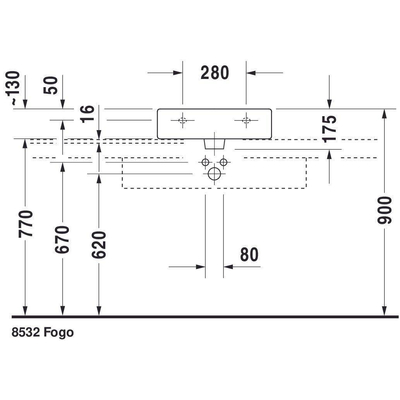 Duravit Vero lavabo 50x47 cm avec 1 trou de robinet blanc