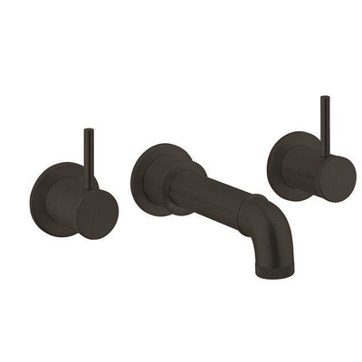 Crosswater MPRO INDUSTRIAL Baduitloop - 17.5cm - met 2 stopkranen - inbouw - mat zwart