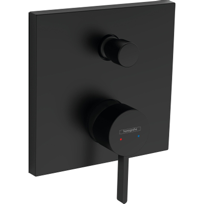 Hansgrohe Finoris Ensemble de finition robinet de baignoire aérateur avec levier mat noir