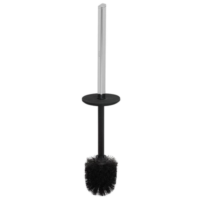 Geesa Shift Brosse de toilette avec support Chrome (couvercle et brosse noirs)