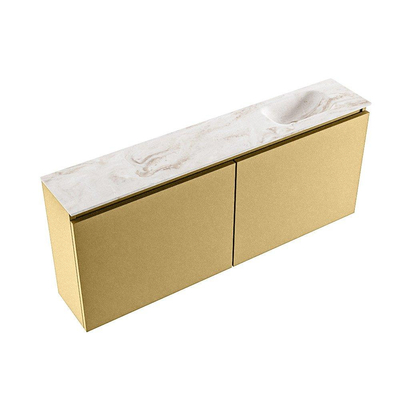 MONDIAZ TURE-DLUX 120cm toiletmeubel Oro. EDEN wastafel Frappe positie rechts. Zonder kraangat.