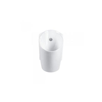 Sanindusa Sanlife urinoir d'angle - 27.8x37.2x45cm - kit de fixation - siphon - répartiteur de chasse - blanc