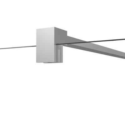 FugaFlow Eccelente Vetro Cabine de Douche - 80x80x200cm - charnières - poignée de porte - barre de stabilisation - verre clair strié - verre de sécurité - Chrome