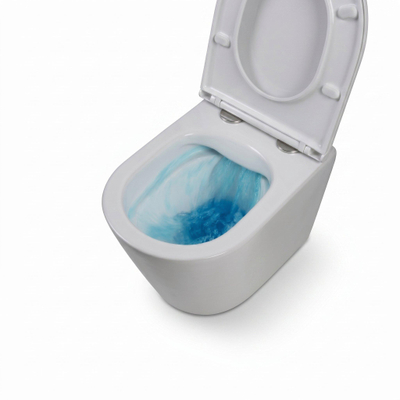 QeramiQ Wave Arc hangtoilet – spoelrandloos – 36,3 x 51,7 cm – met slim zitting – glans wit