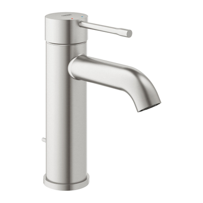 Grohe Essence New Wastafelkraan Opbouw - uitloop 11.6cm - S-size - waste - Supersteel (RVS)