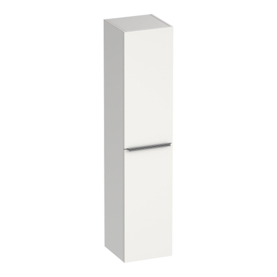BRAUER Elevate armoire haute 160 sans poignées de pose avec 2 portes à ouverture gauche ou droite mat blanc