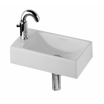 Geberit Diedro fontein bak rechts kraangat links - 40x23cm - glans wit