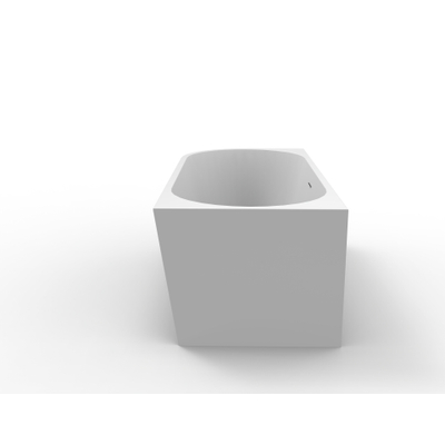 ZEZA Grand half vrijstaand hoekbad - rechts - 180x80x58cm - met afvoer - acryl - glans wit