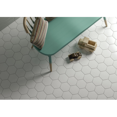 ÉCHANTILLON Cifre Cerámica Hexagon Timeless Carreau de sol et de mur Blanc Mat Vintage Mat Blanc
