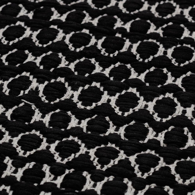 Sealskin boho tapis de bain 60x90 cm polyester / coton noir