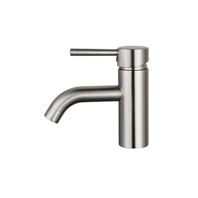 Fortifura Calvi Robinet de lavabo H14.6cm 1 trou à poser Inox brossé