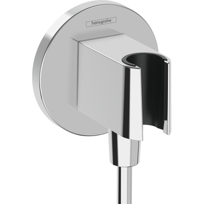Hansgrohe Fixfit s porter s wandhouder - met muuraansluitbocht - met terugslagklep - hoogglans chroom