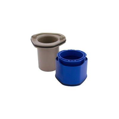 Geberit dompelbuis en drager - voor douchesifon D90 - 2006 - 2017 - blauw grijs