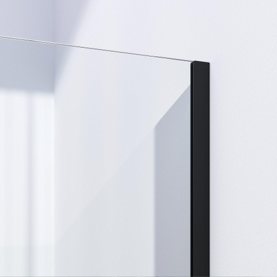 BRAUER Season Paroi de douche à l'italienne - verre transparent - 80x200cm - noir mat