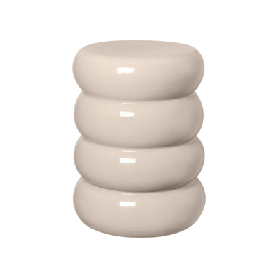 Blomus TORU tabouret - 44x34x34cm - céramique - rond - Lily white