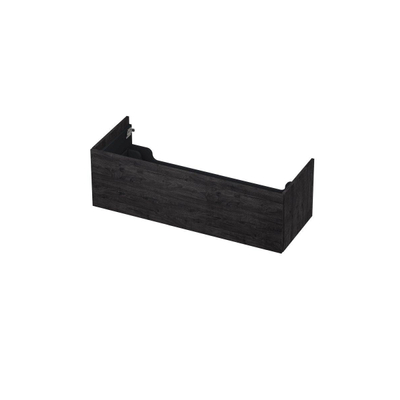 INK Wastafelonderkast - 120x45x37.6cm - 1 lade - push to open - met recht opdekfront - MFC - Houtskool eiken