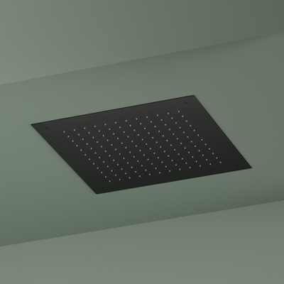 Hotbath Mate Hoofddouche - 50x50cm - inbouw - vierkant - PVD - mat zwart