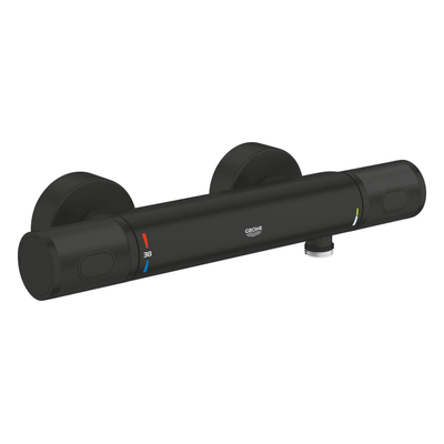 Grohe Precision Feel Thermostatische Douchemengkraan - inclusief temperatuurbegrenzer - matte black (mat zwart)