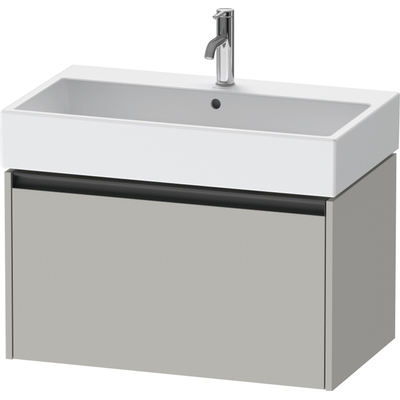 Duravit Ketho.2 Wastafelonderbouwkast - met 1 lade - 78.4x46x44cm - met greep antraciet - betongrijs mat