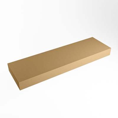 Mondiaz TOP 30 Plan sous vasque suspendu - 140x30x12cm - solid surface - Oro