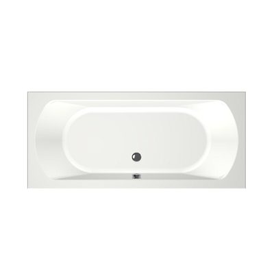 Xenz Lagoon Baignoire duo - 180x80x53 - bonde au milieu - acrylique - blanc mat