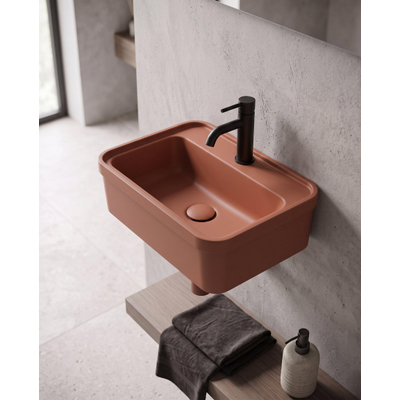 QeramiQ Élan Bonde clic-clac - capot en céramique - brun rouille mat