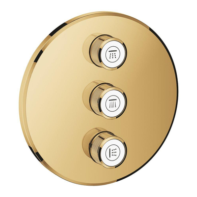 Grohe Grohtherm SmartControl Afbouwdeel - voor inbouwkraan - volumeregeling (stopkraan) - 3 functies - rond - cool sunrise (goud)