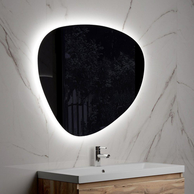BRAUER Organic Miroir avec éclairage LED autour asymétrique 100x80cm intensité réglable avec télécommande