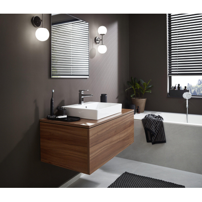 Hansgrohe Metropol Eengreeps fonteinmengkraan - 100 rechte greep en afvoerplug - geborsteld brons