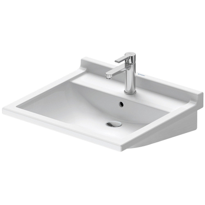 Duravit Starck 3 lavabo 60x54,5cm 1 trou de robinet avec trop-plein blanc