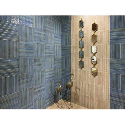 ÉCHANTILLON La Platera Cerámica Raku Carreau mural en céramique - 350x350cm - 9.2mm - Bleu