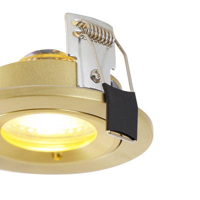 QAZQA Xena spot encastré - set de 2 - 8x8cm - IP44 - rond - or