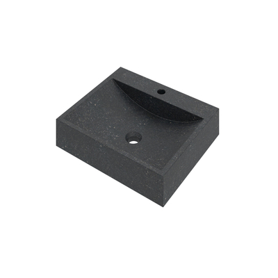 Proline Top 6 Opbouw waskom rechthoek incl. kranenbank hardsteen 50x42x11.5cm Blue stone